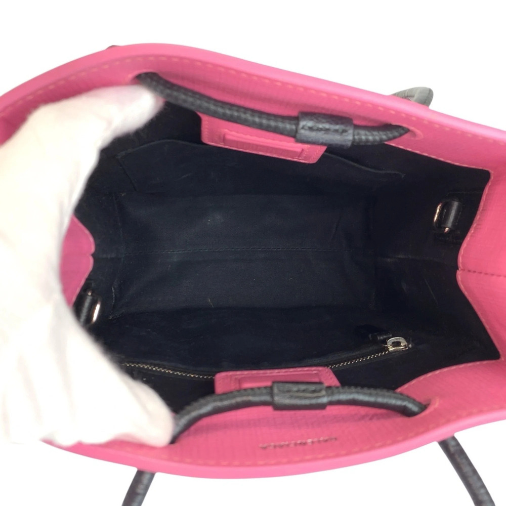 BALENCIAGA Shopping Tote XXS Pink Black Silver Hardware Leather 572411 Bag Sh... - Picture 9 of 10